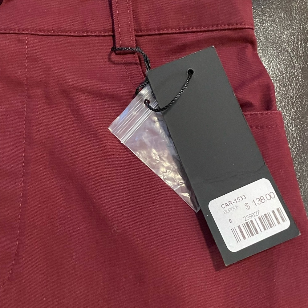 NWT Carmar Los Angeles Burgundy mini skirt - Picture 3 of 8